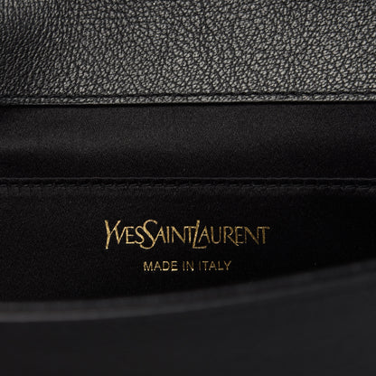 Saint Laurent Calfskin Monogram Large Belle De Jour Clutch Black 6 of 9