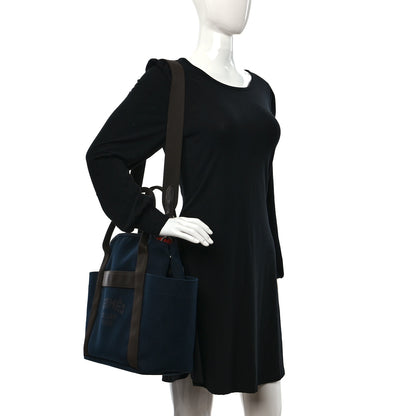 Hermes Toile Sac De Pansage Groom Bleu Navy Feu 3 of 9