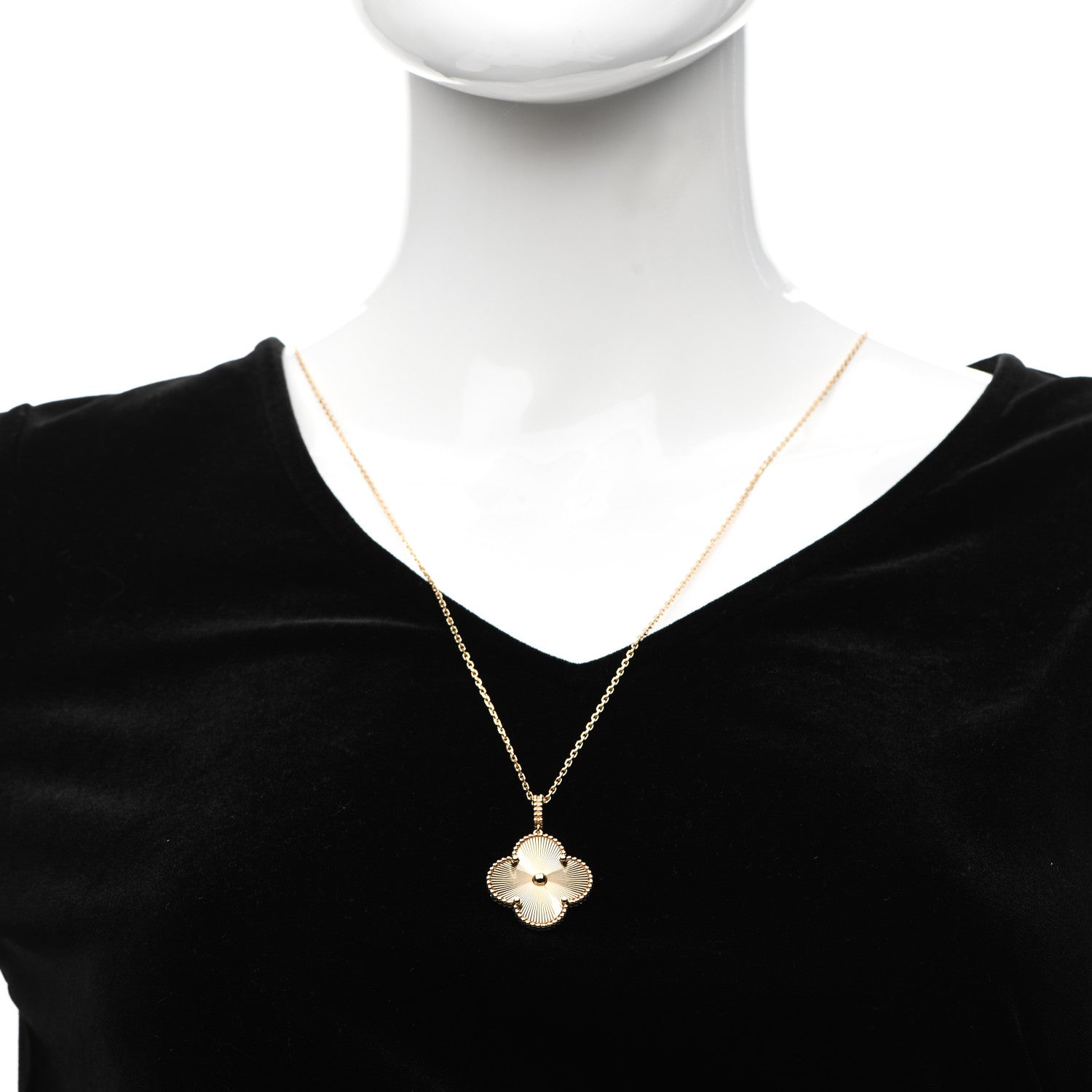 Van Cleef & Arpels 18K Yellow Gold Guilloche Magic Alhambra Long Necklace 2 of 6