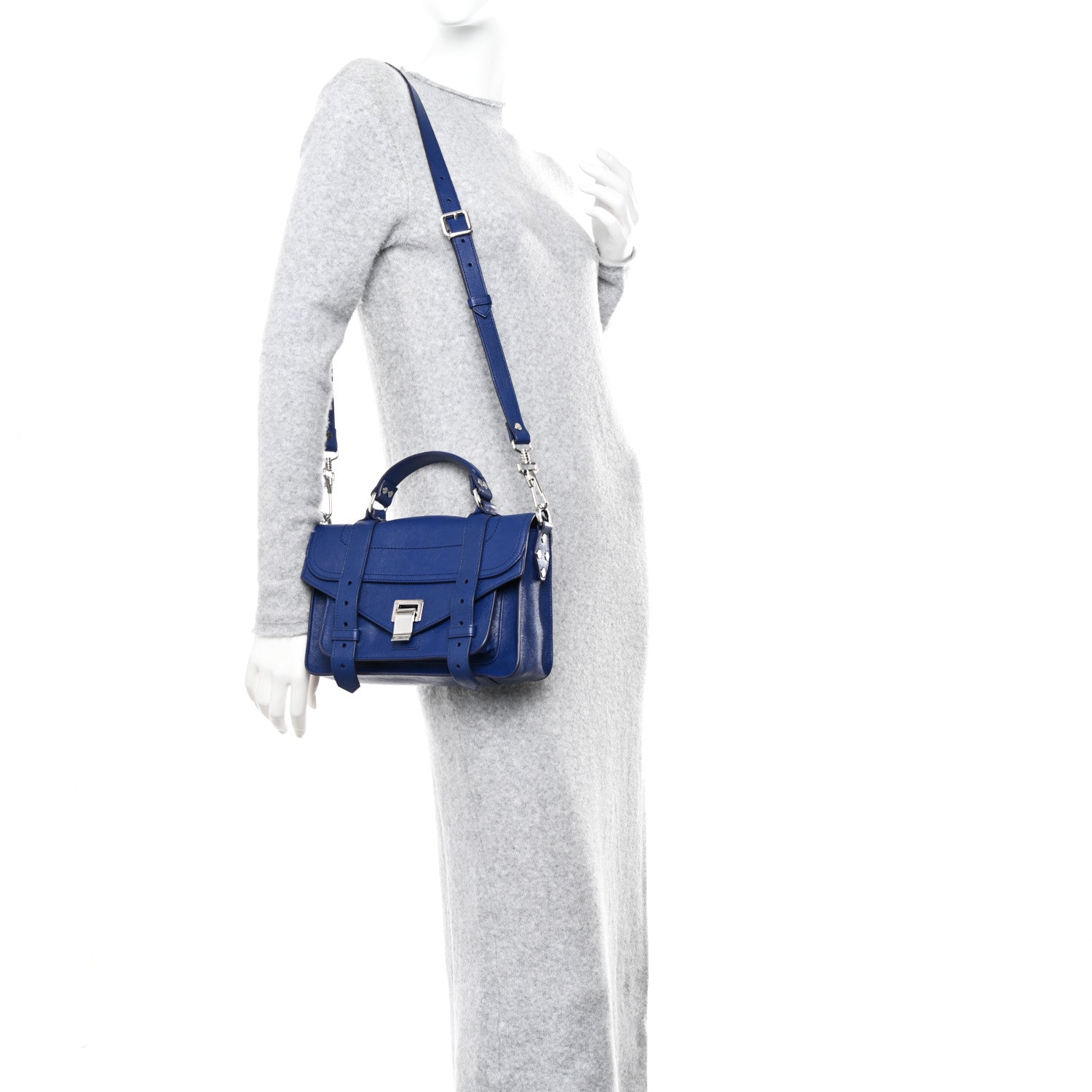 Proenza Schouler Lambskin Tiny PS1 Satchel Royal Blue 2 of 14
