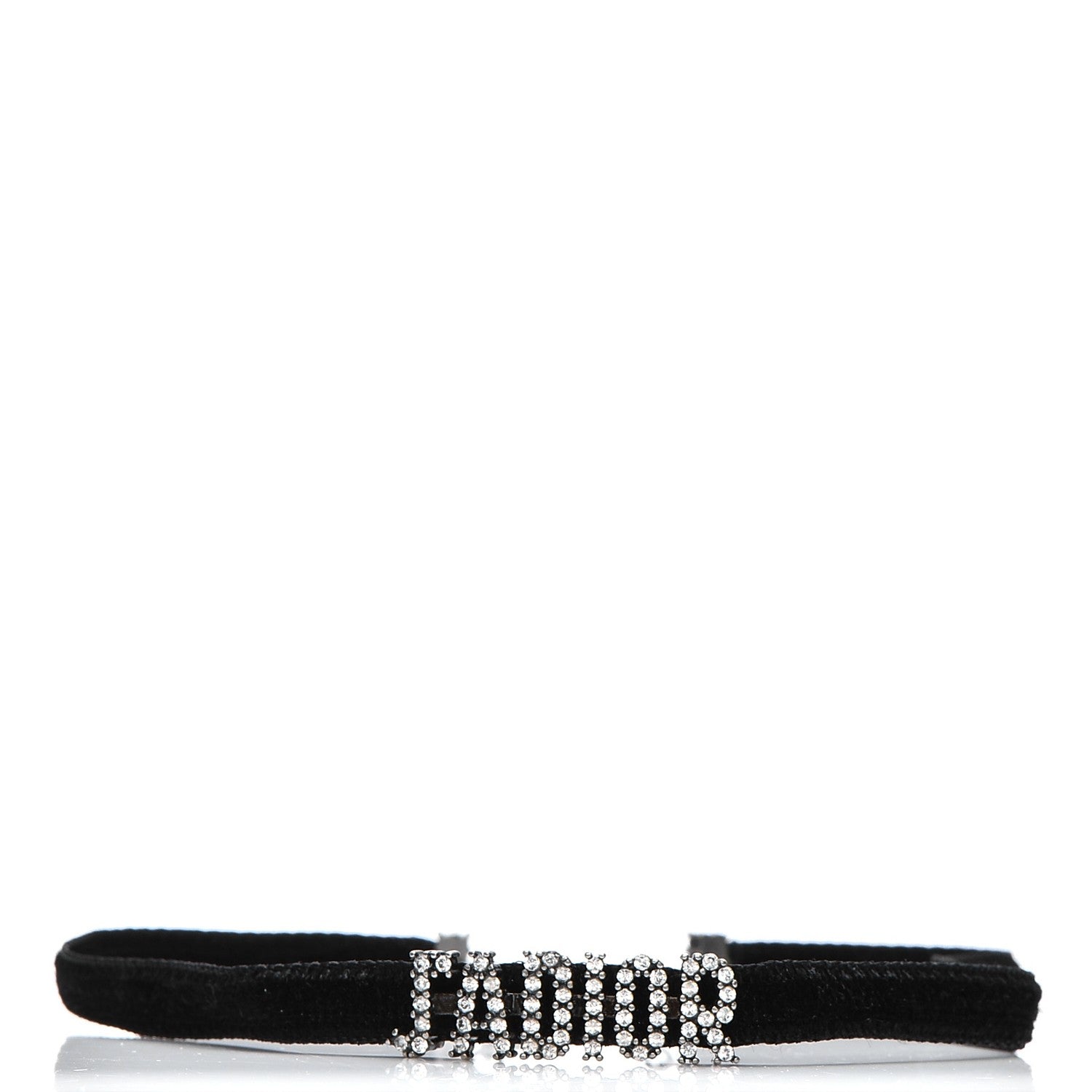 Christian Dior Velvet Crystal J’Adior Choker Necklace Black 1 of 7