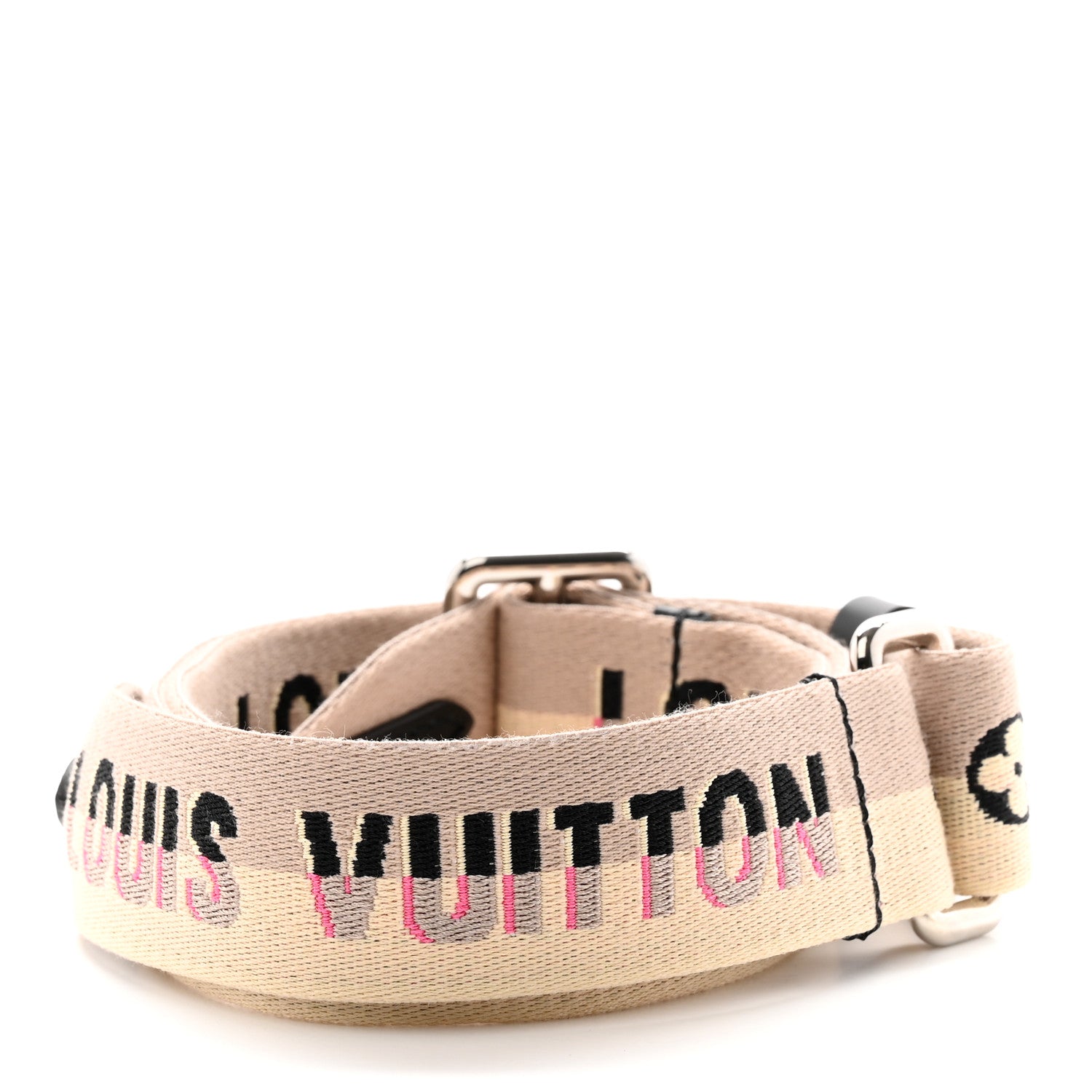 Louis Vuitton Jacquard Easy Pouch Adjustable Shoulder Strap Beige Black 2 of 4