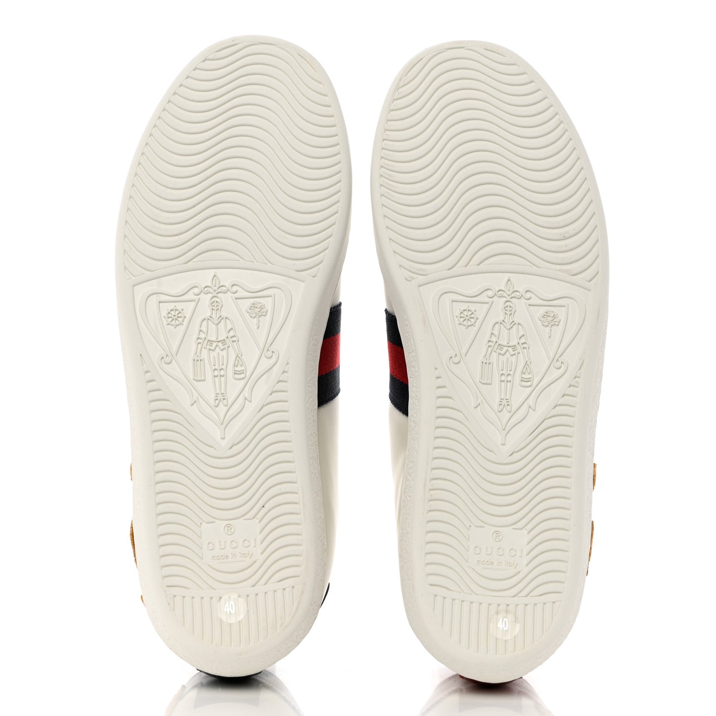 Calfskin Nappa Web LOVED Embroidered Womens Ace Sneakers 40 White Red Flame Notte