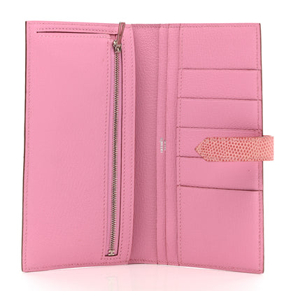 Hermes Lizard Bearn Wallet Pastel Lilac 5 of 7