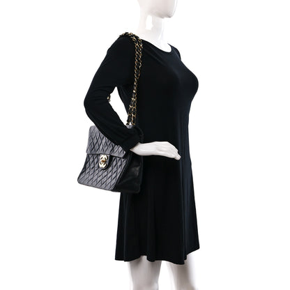Chanel Lambskin Quilted XL Jumbo Single Flap Black 2 of 11