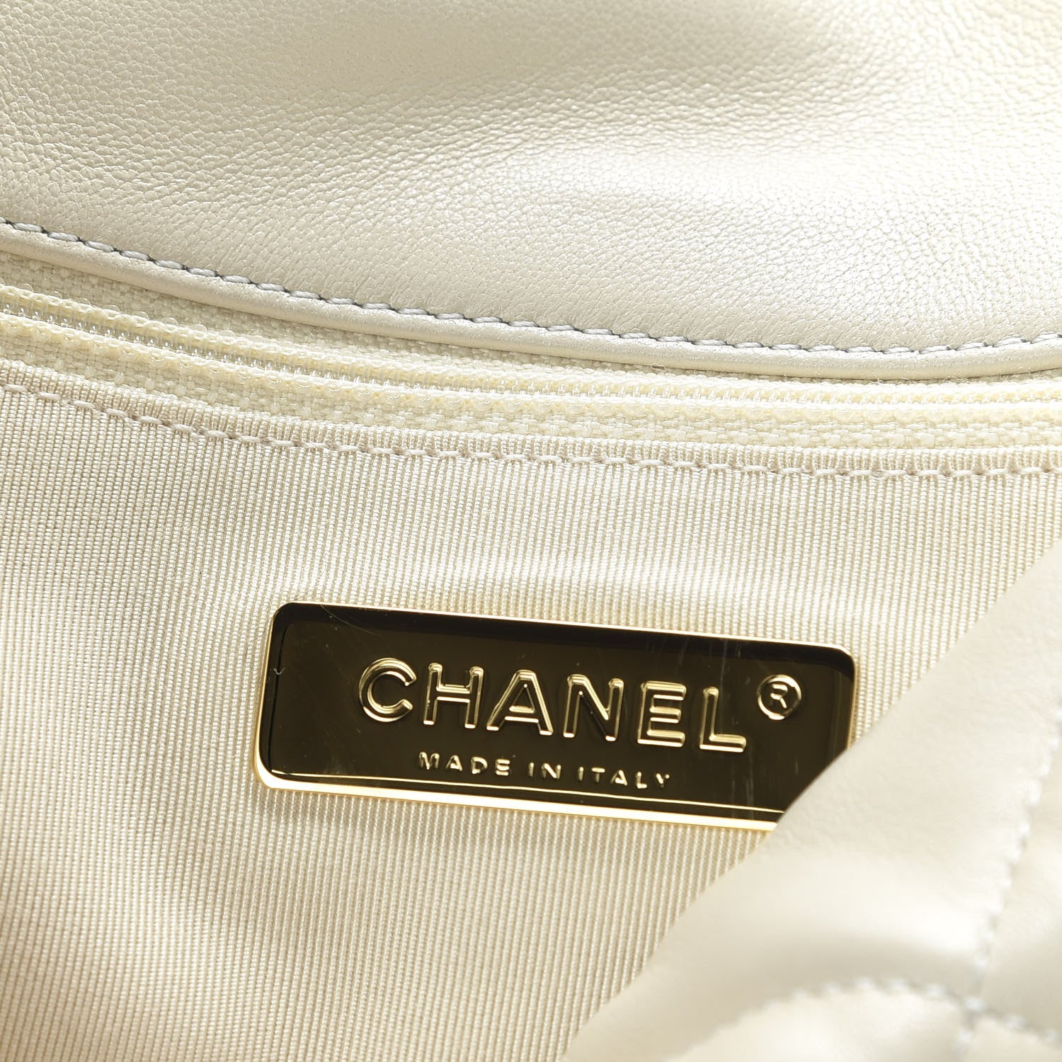 Chanel Lambskin Quilted Medium Chanel 19 Flap Light Beige 6 of 11