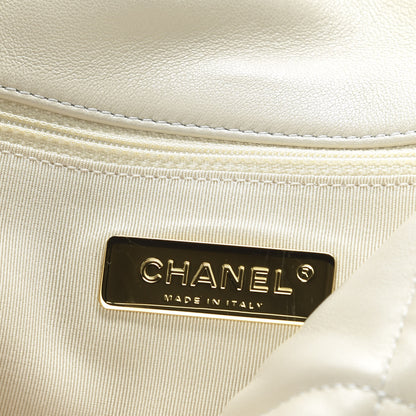 Chanel Lambskin Quilted Medium Chanel 19 Flap Light Beige 6 of 11