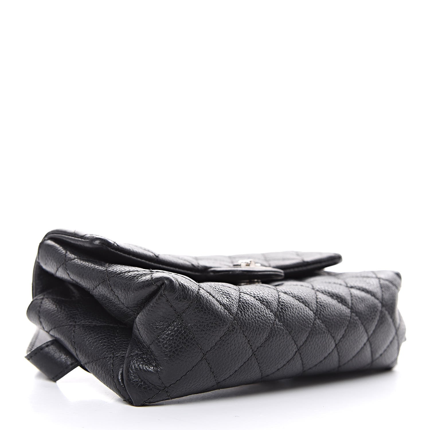 Chanel Grained Calfskin Quilted 2.55 Reissue Flap Belt Bag Clutch Black 4 of 9