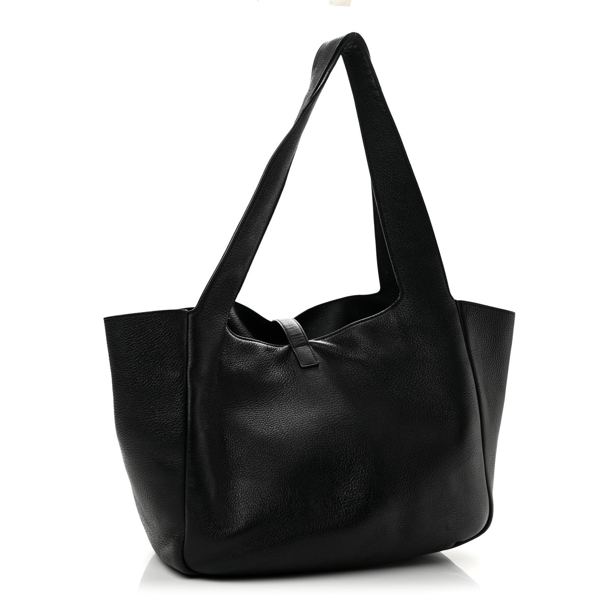 Grained Deerskin Bea Tote Black