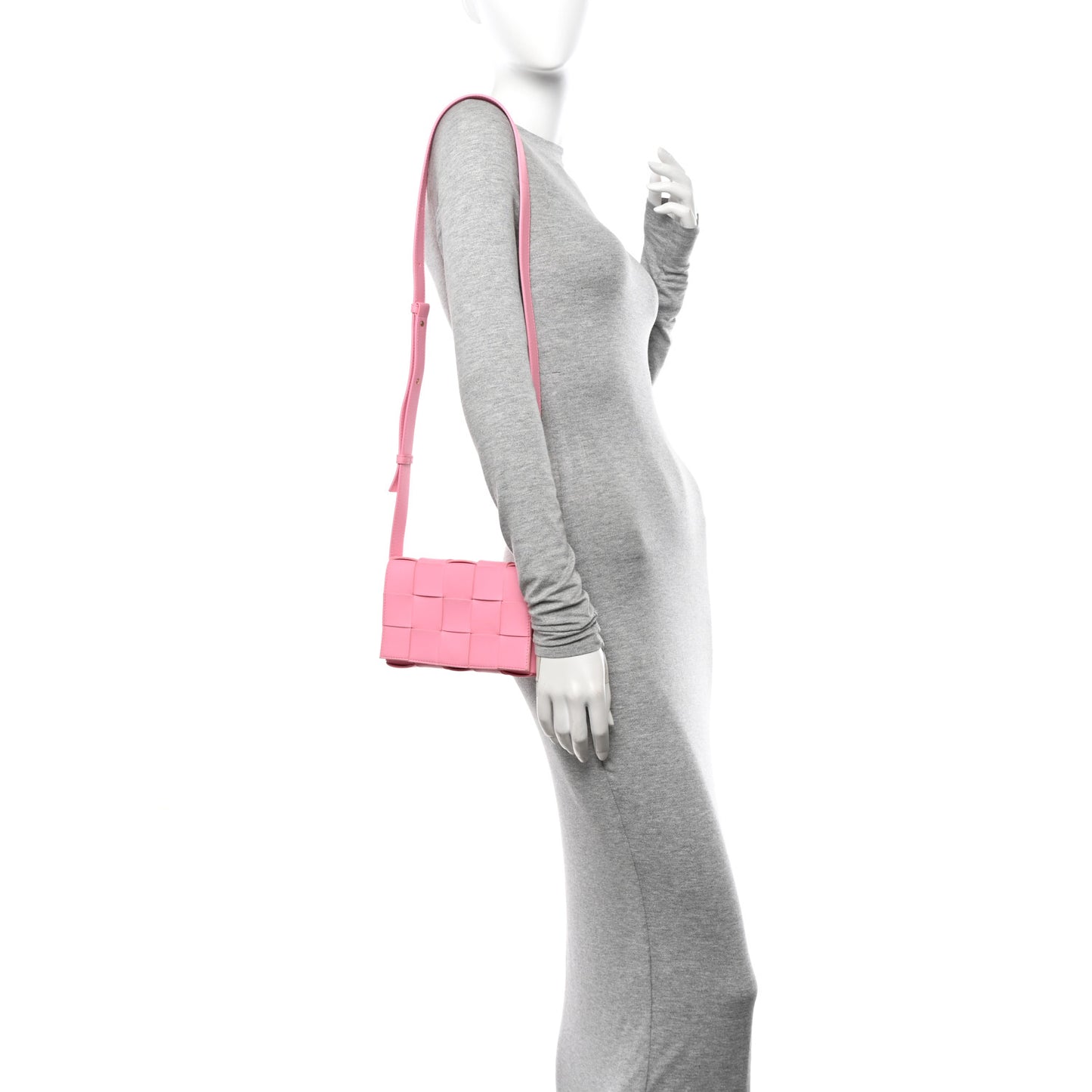 Lambskin Maxi Intrecciato Small Cassette Crossbody Bag Ribbon