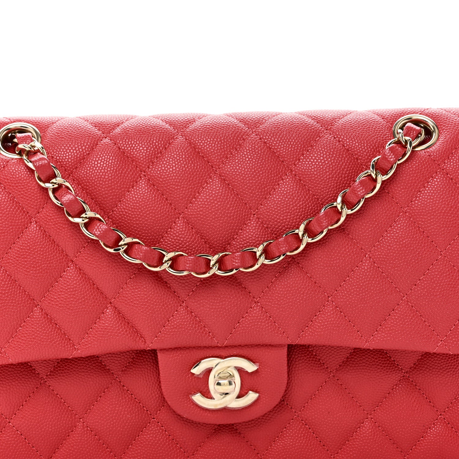Chanel Caviar Quilted Medium Double Flap Red 8 of 11