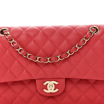 Chanel Caviar Quilted Medium Double Flap Red 8 of 11