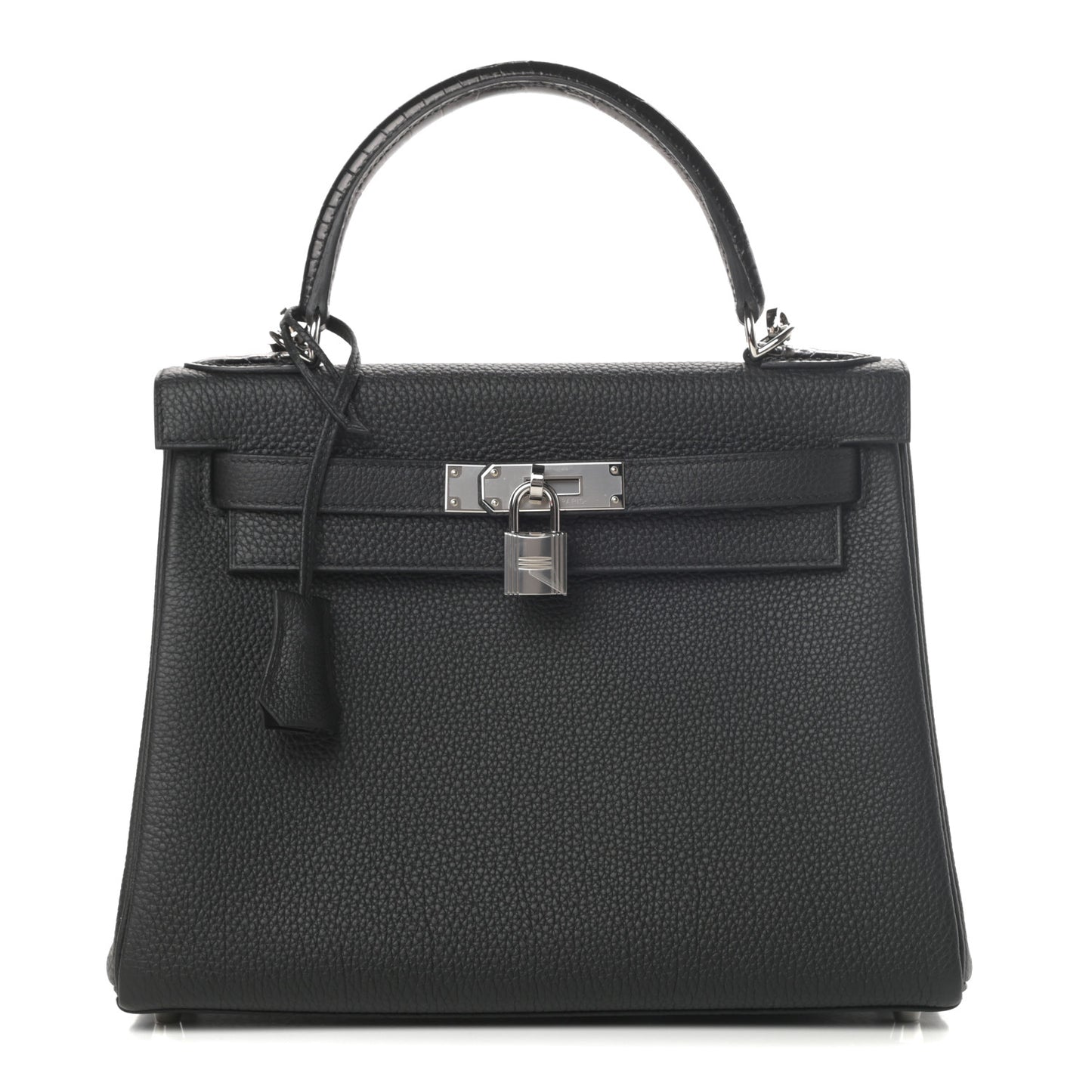 Togo Matte Alligator Kelly Retourne Touch 28 Black