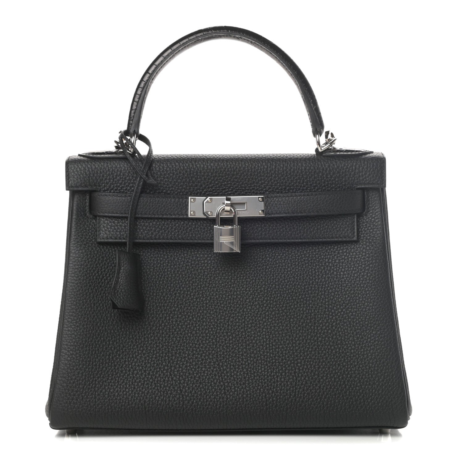 Hermes Togo Matte Alligator Kelly Retourne Touch 28 Black 1 of 12