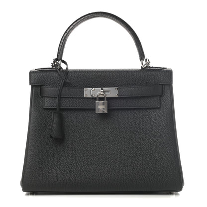 Hermes Togo Matte Alligator Kelly Retourne Touch 28 Black 1 of 12