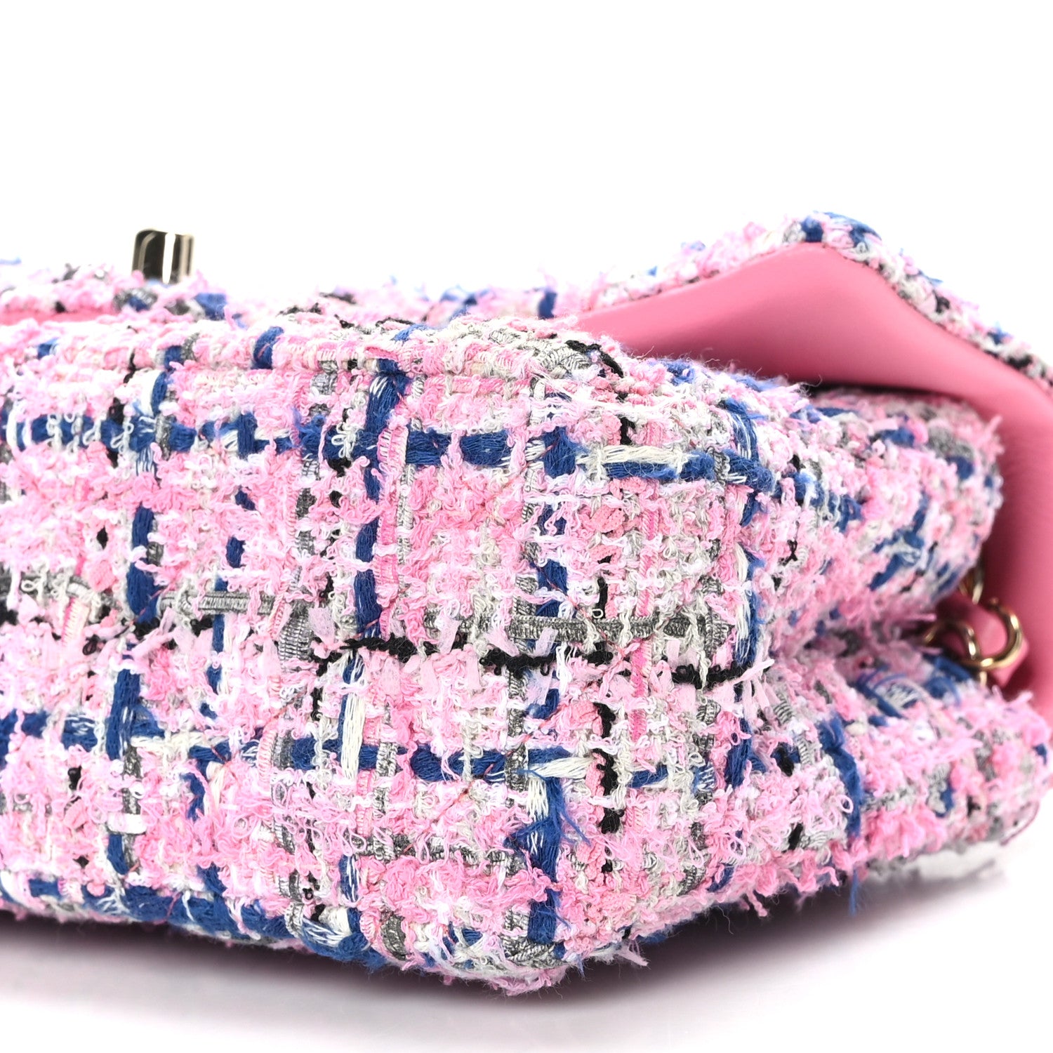 Chanel Tweed Quilted Mini Rectangular Flap Pink Multicolor 8 of 10