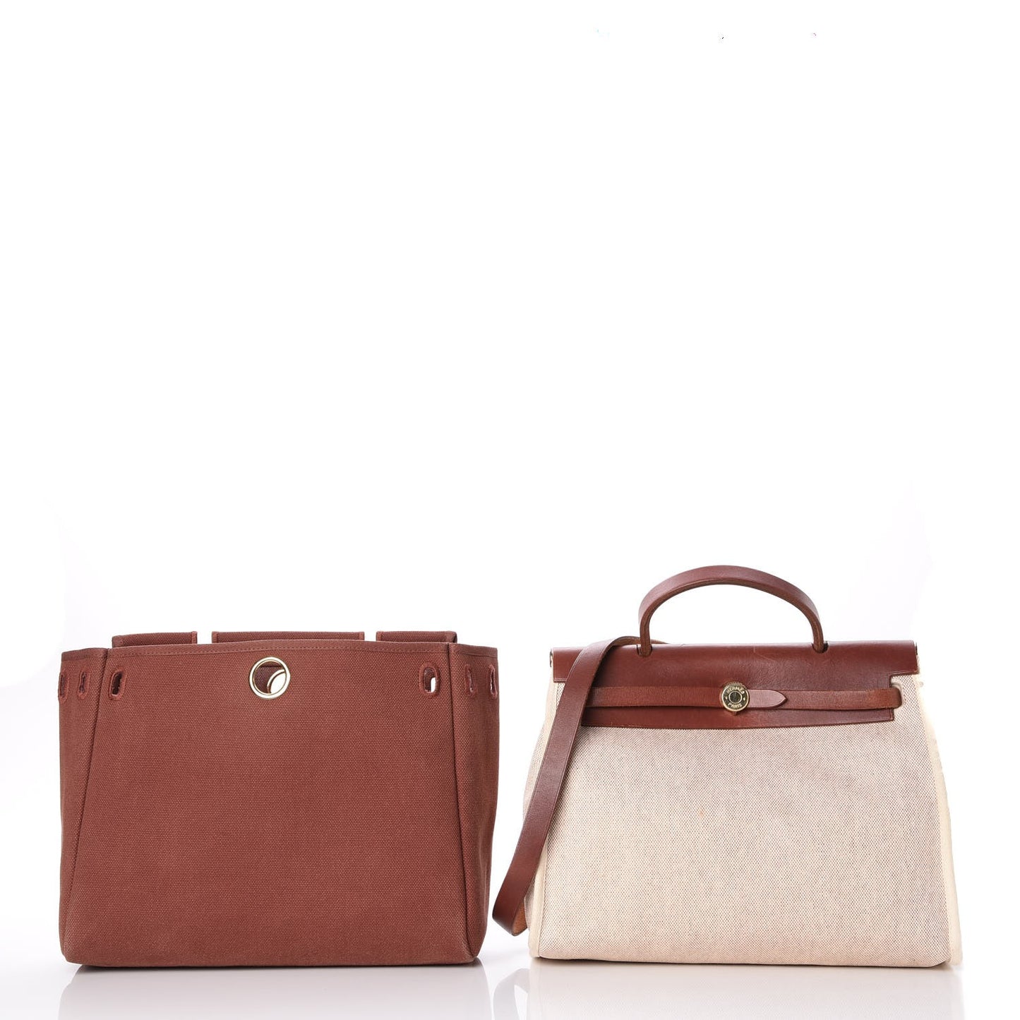 Toile Vache Calfskin Herbag 30 PM Natural