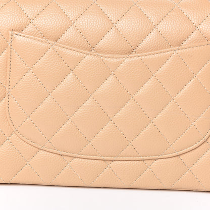 Chanel Caviar Quilted Medium Double Flap Beige Clair 11 of 13