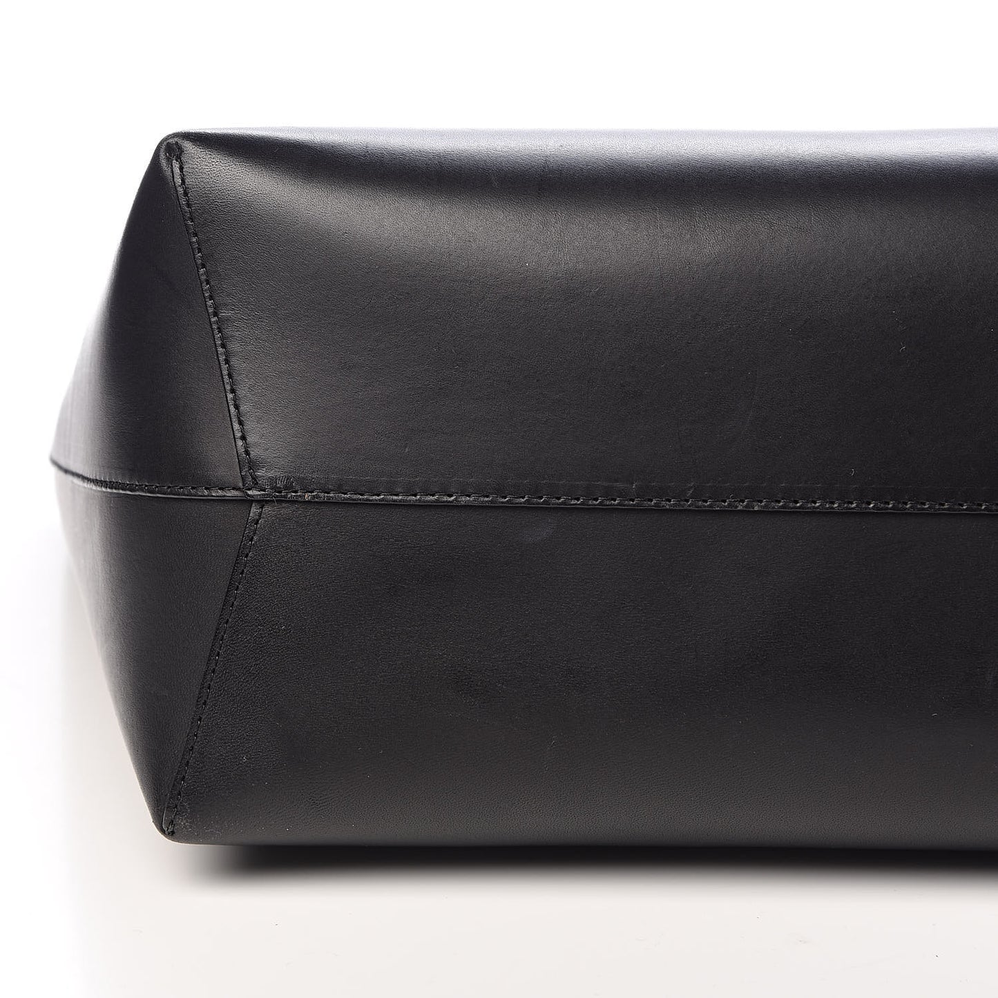 Calfskin Large Shopping Tote Black Flamma