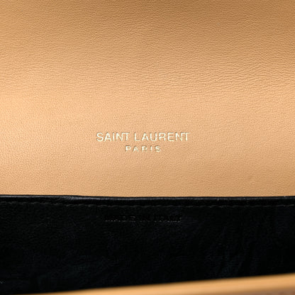 Saint Laurent Micro Raffia Monogram Uptown Chain Wallet Natural Hay Blush 6 of 11
