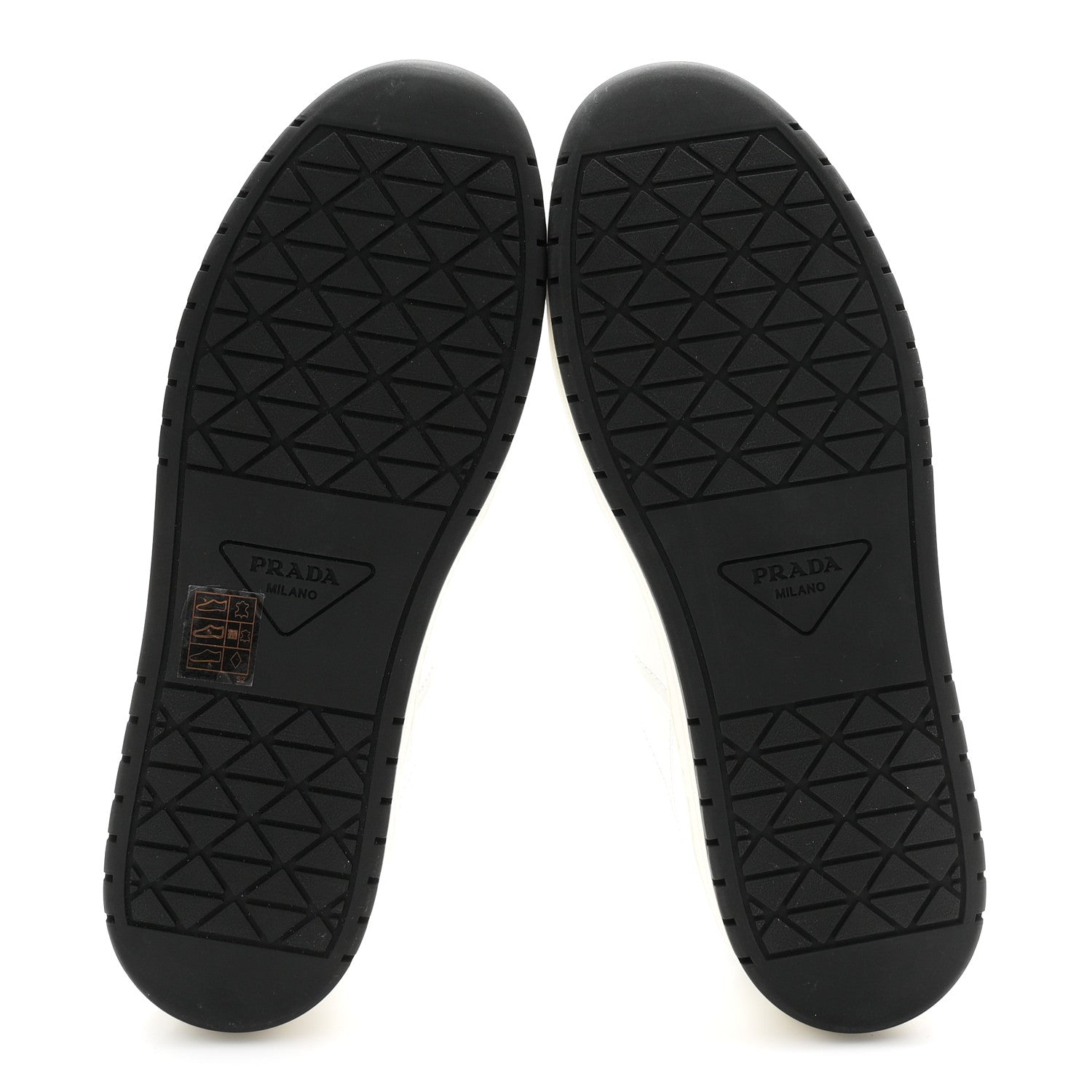 Prada Vitello Rois Triangle Womens Downtown Low Top 30mm Sneakers 38.5 White Black 6 of 10