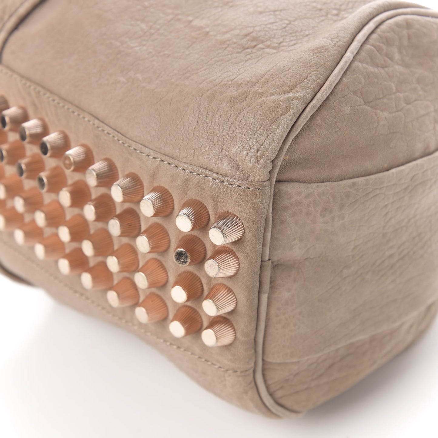 Pebbled Lambskin Angela Pochette Latte Rose Gold Hardware