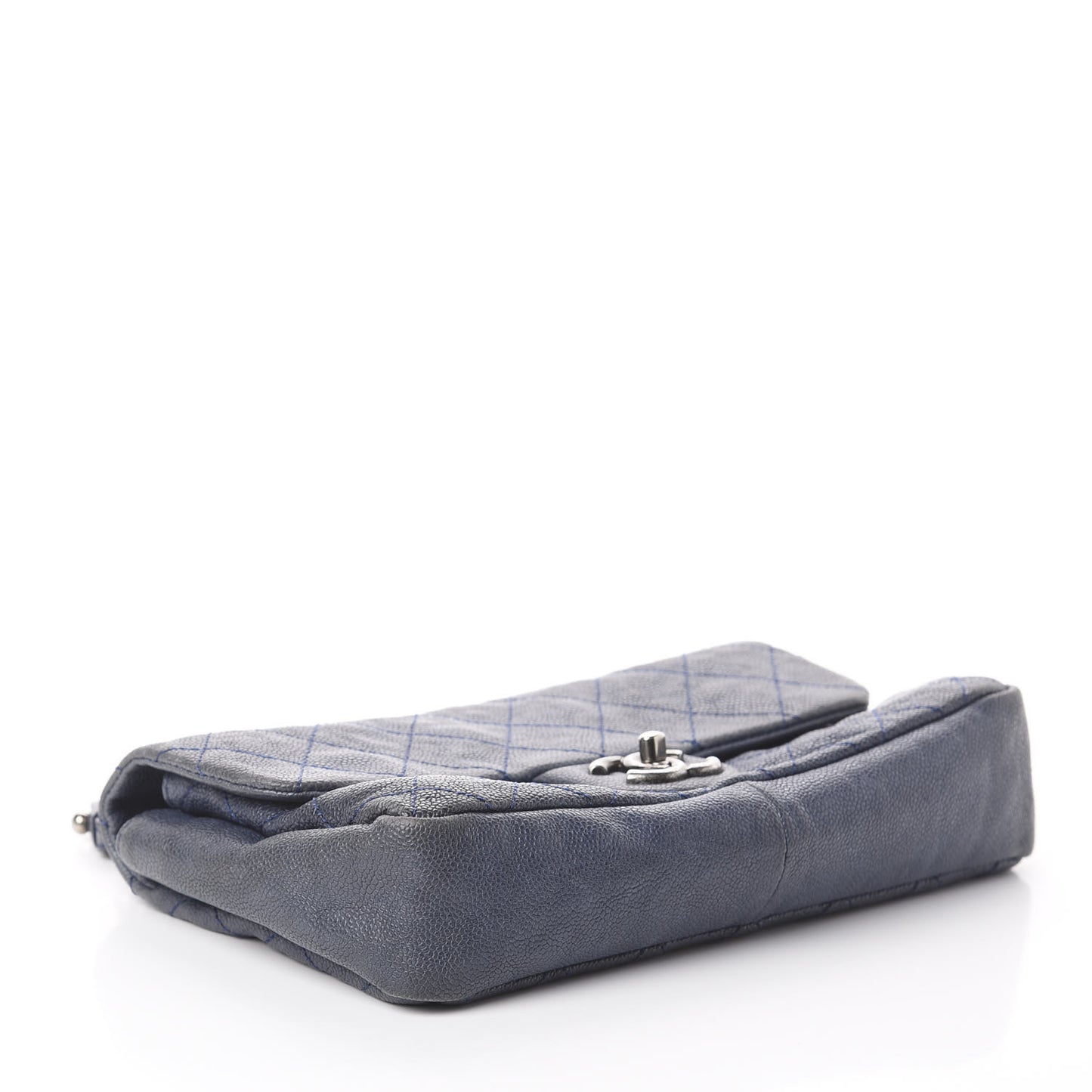 Caviar Quilted Medium Simply CC Flap Blue