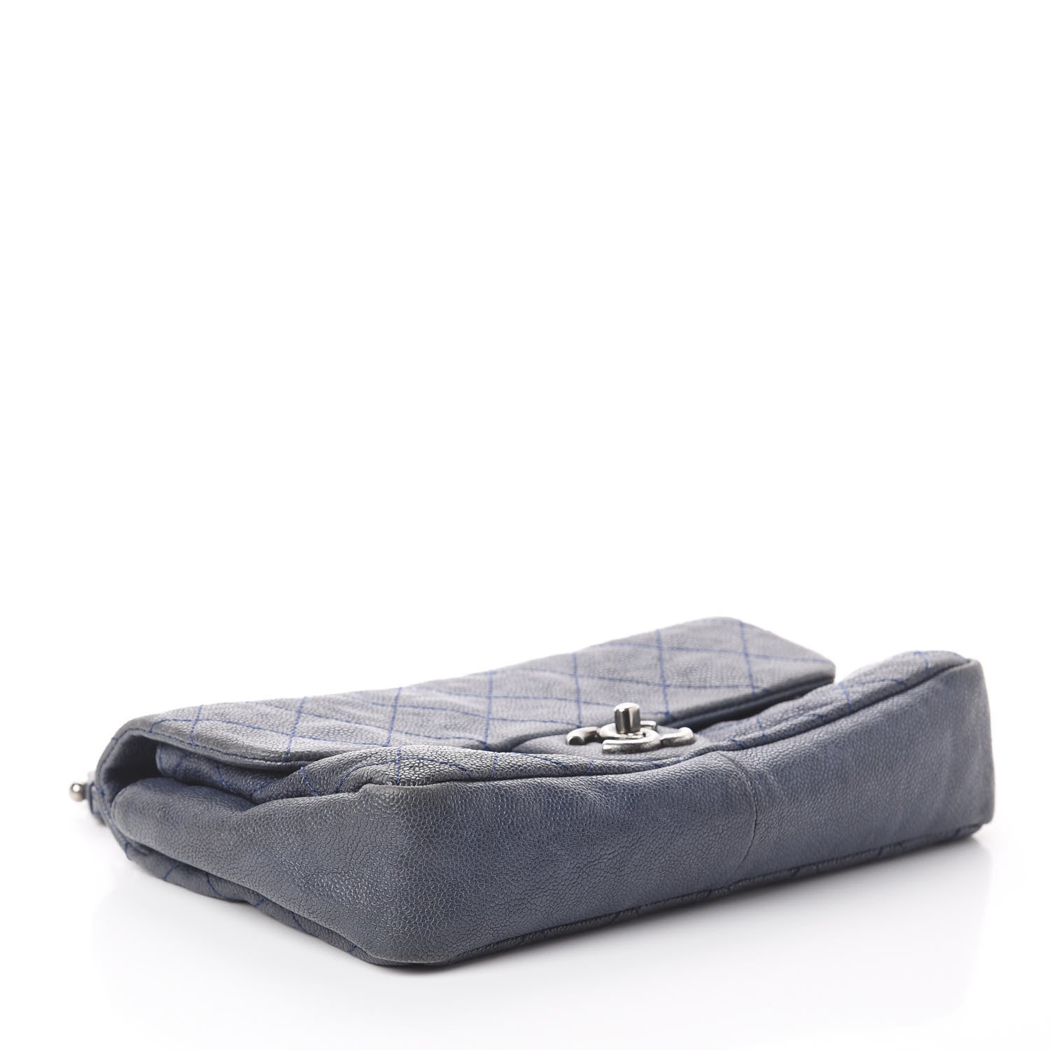 Chanel Caviar Quilted Medium Simply CC Flap Blue 3 of 8