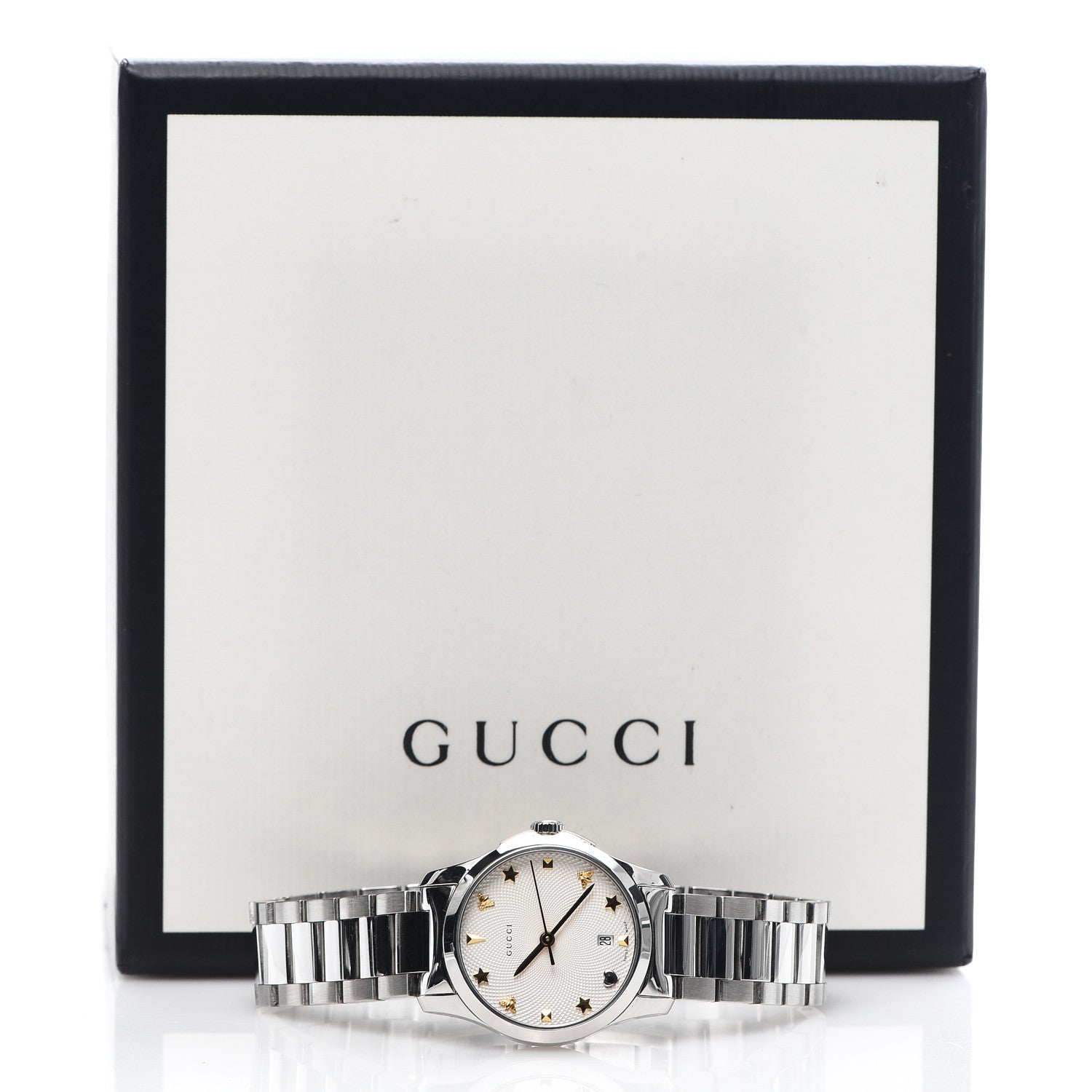 Gucci Stainless Steel 27mm G-Timeless Charm Quartz Watch 7 of 7