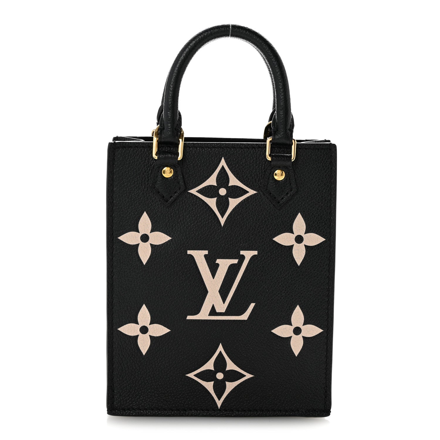 Louis Vuitton Empreinte Monogram Giant Petit Sac Plat Black Beige 1 of 9