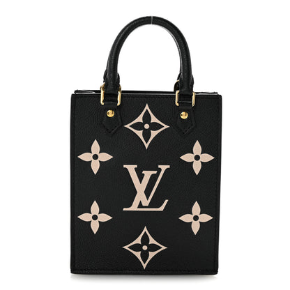 Louis Vuitton Empreinte Monogram Giant Petit Sac Plat Black Beige 1 of 9