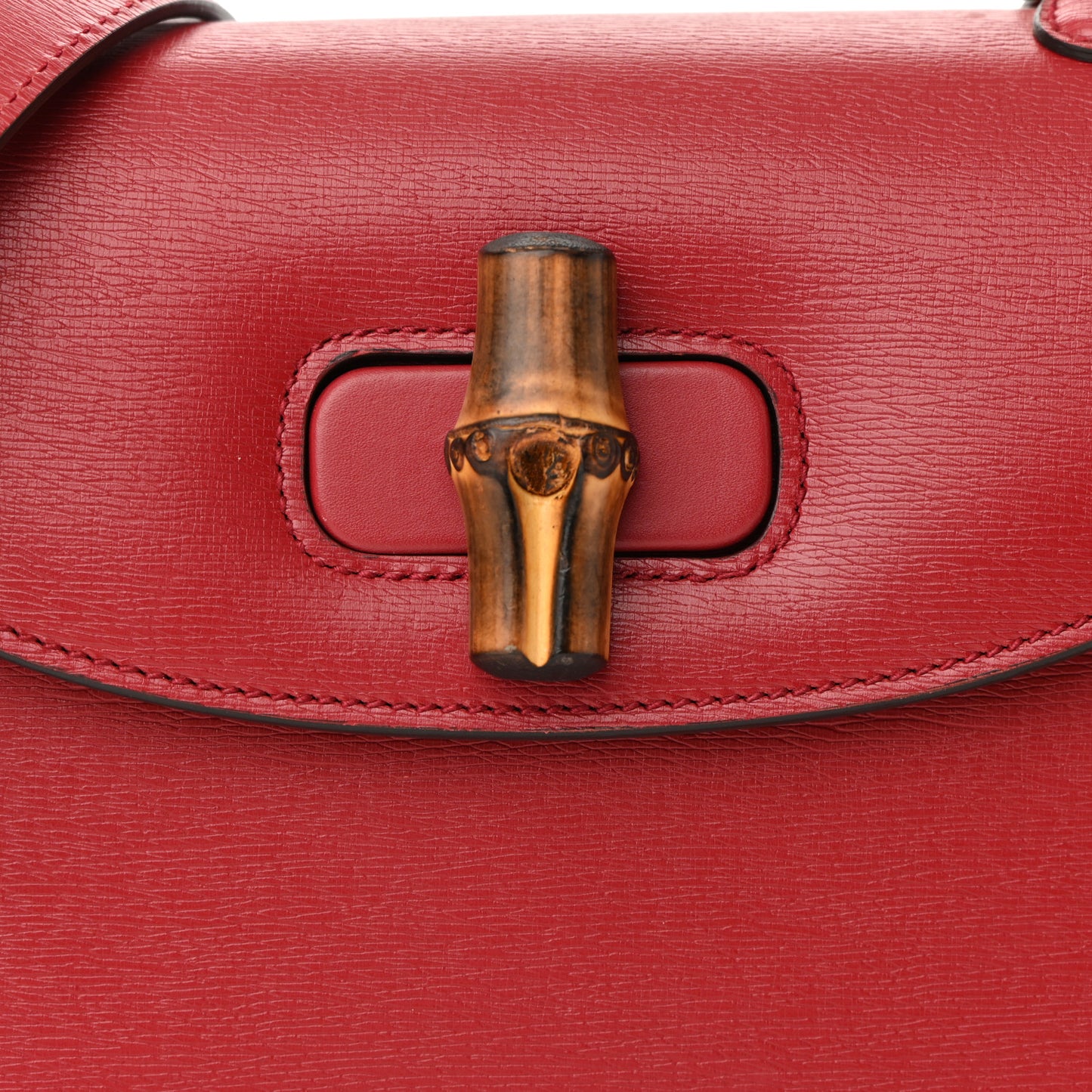 Shangai Calfskin Small Classic Bamboo Top Handle Bag Romantic Cerise