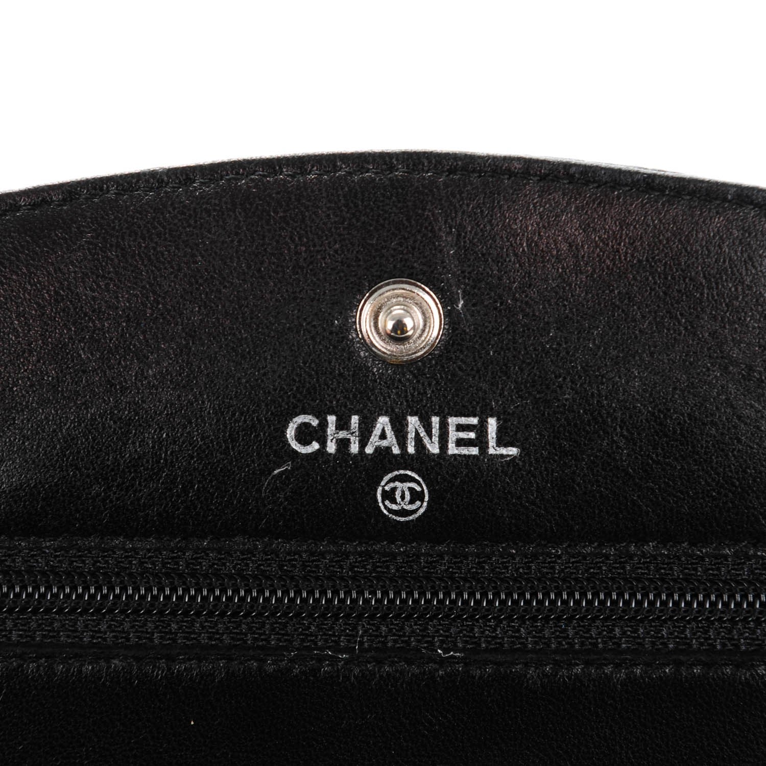 Chanel Caviar Timeless CC Wallet On Chain WOC Black 6 of 8