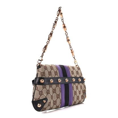 Gucci Tom Ford Monogram Horsebit Web Clutch Purple 3 of 10