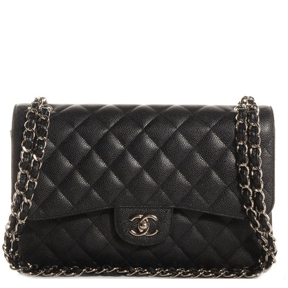 Chanel Caviar Quilted Jumbo Double Flap Black 1 of 8