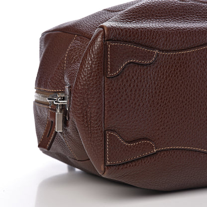 Prada Vitello Daino Logo Bowler Bruciato 8 of 9