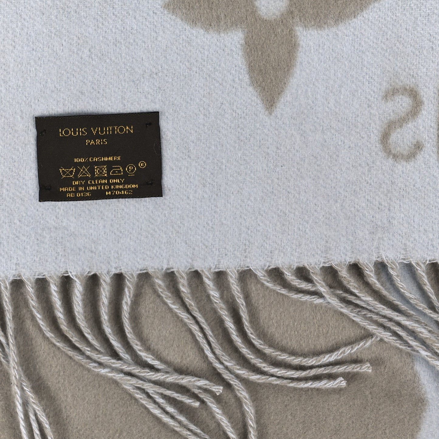 Cashmere Monogram Reykjavik Scarf Greige