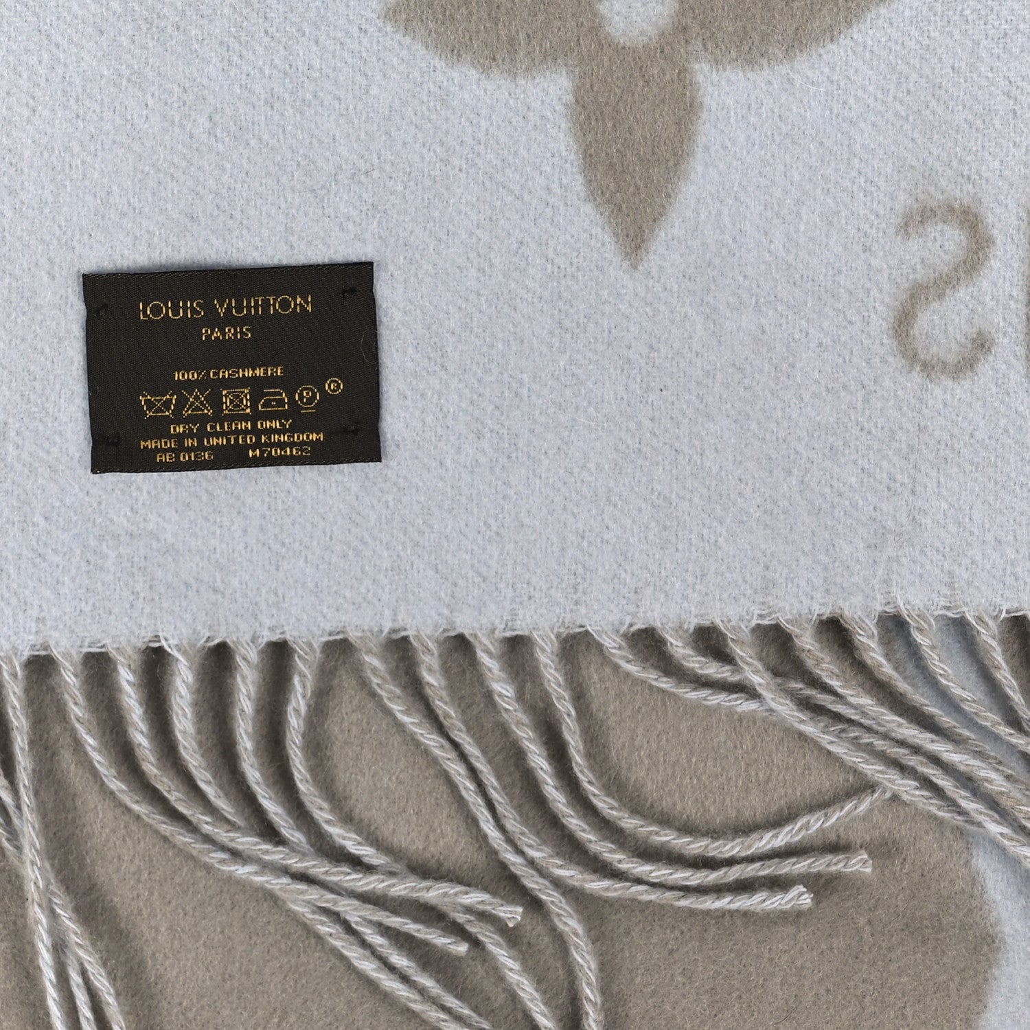Louis Vuitton Cashmere Monogram Reykjavik Scarf Greige 3 of 3