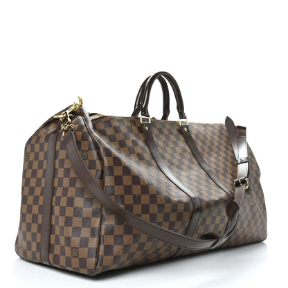 Louis Vuitton Damier Ebene Keepall Bandouliere 55 3 of 10