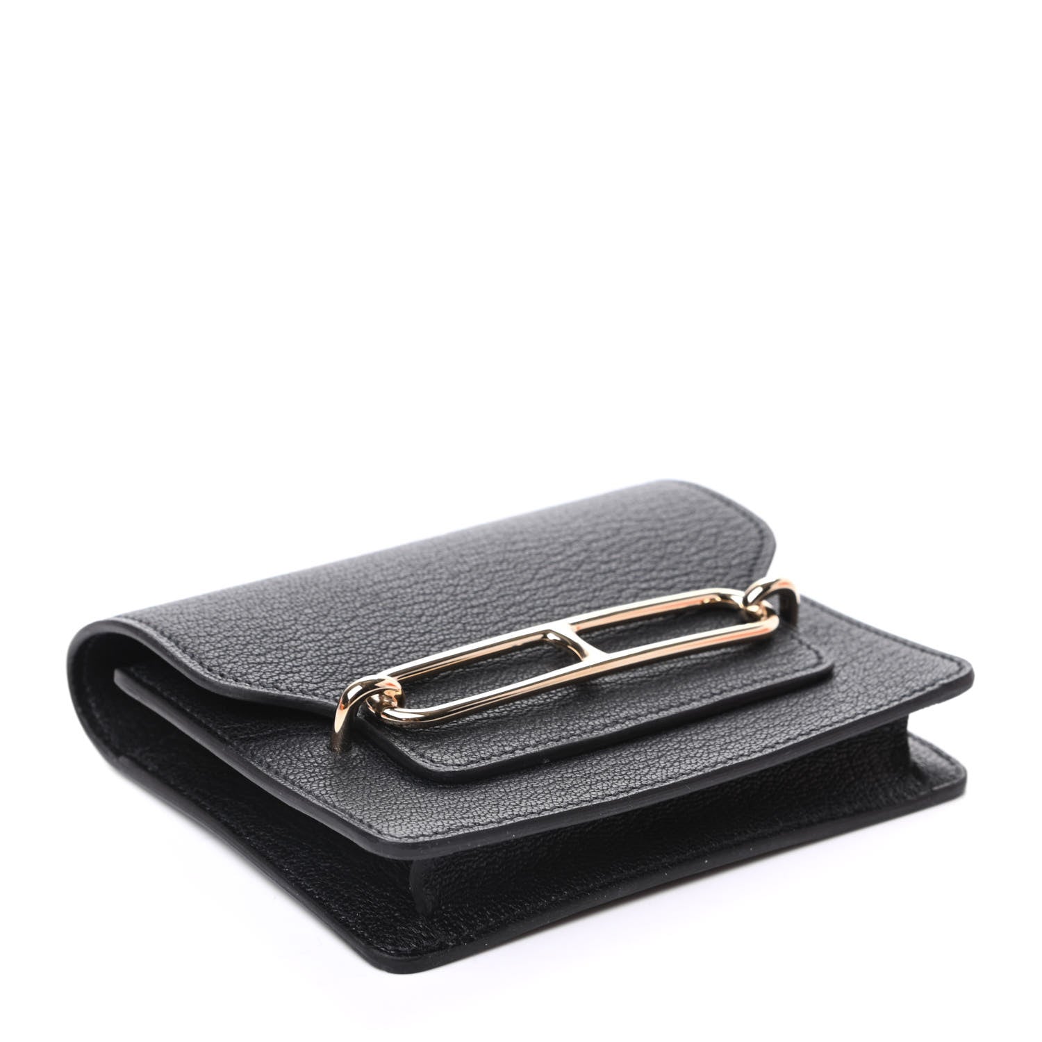 Hermes Chevre Mysore Roulis Slim Wallet Black 4 of 10