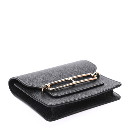 Hermes Chevre Mysore Roulis Slim Wallet Black 4 of 10
