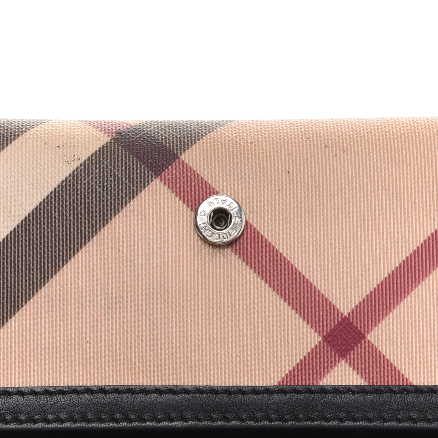 Nova Check Mega Stud Continental Wallet Black
