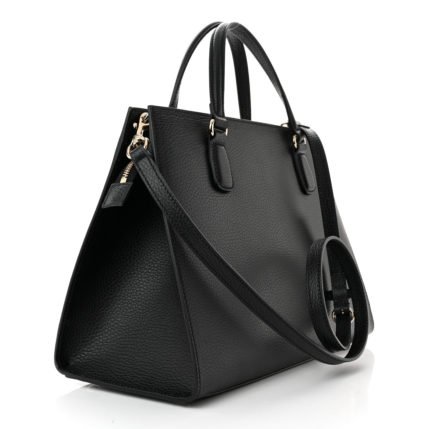 Gucci Dollar Calfskin Large Soho Top Handle Satchel Black 3 of 10