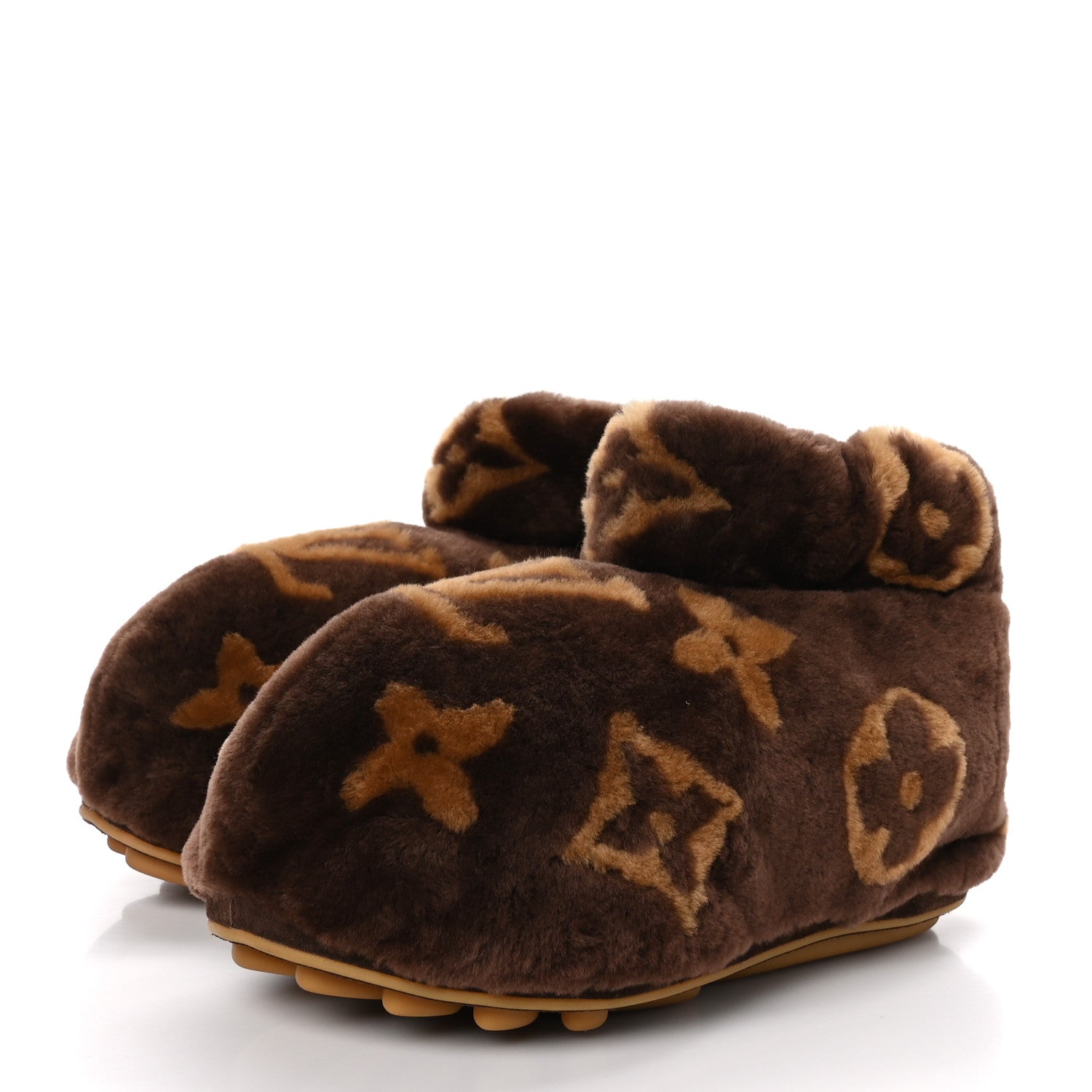 Louis Vuitton Shearling Monogram LV Footprint Low Boot 7/8 Brown 3 of 8
