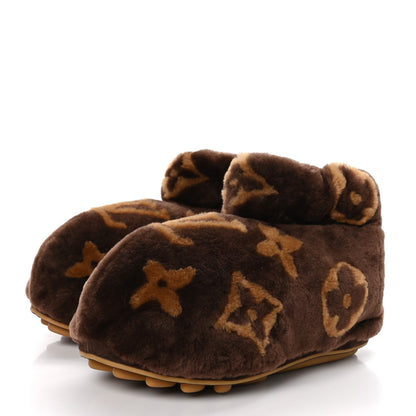Louis Vuitton Shearling Monogram LV Footprint Low Boot 7/8 Brown 3 of 8