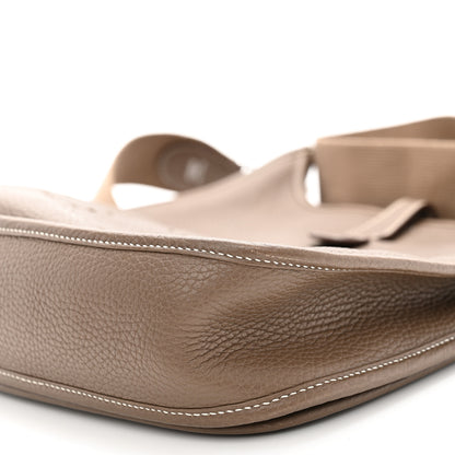 Hermes Taurillon Clemence Evelyne III PM Etoupe 10 of 11