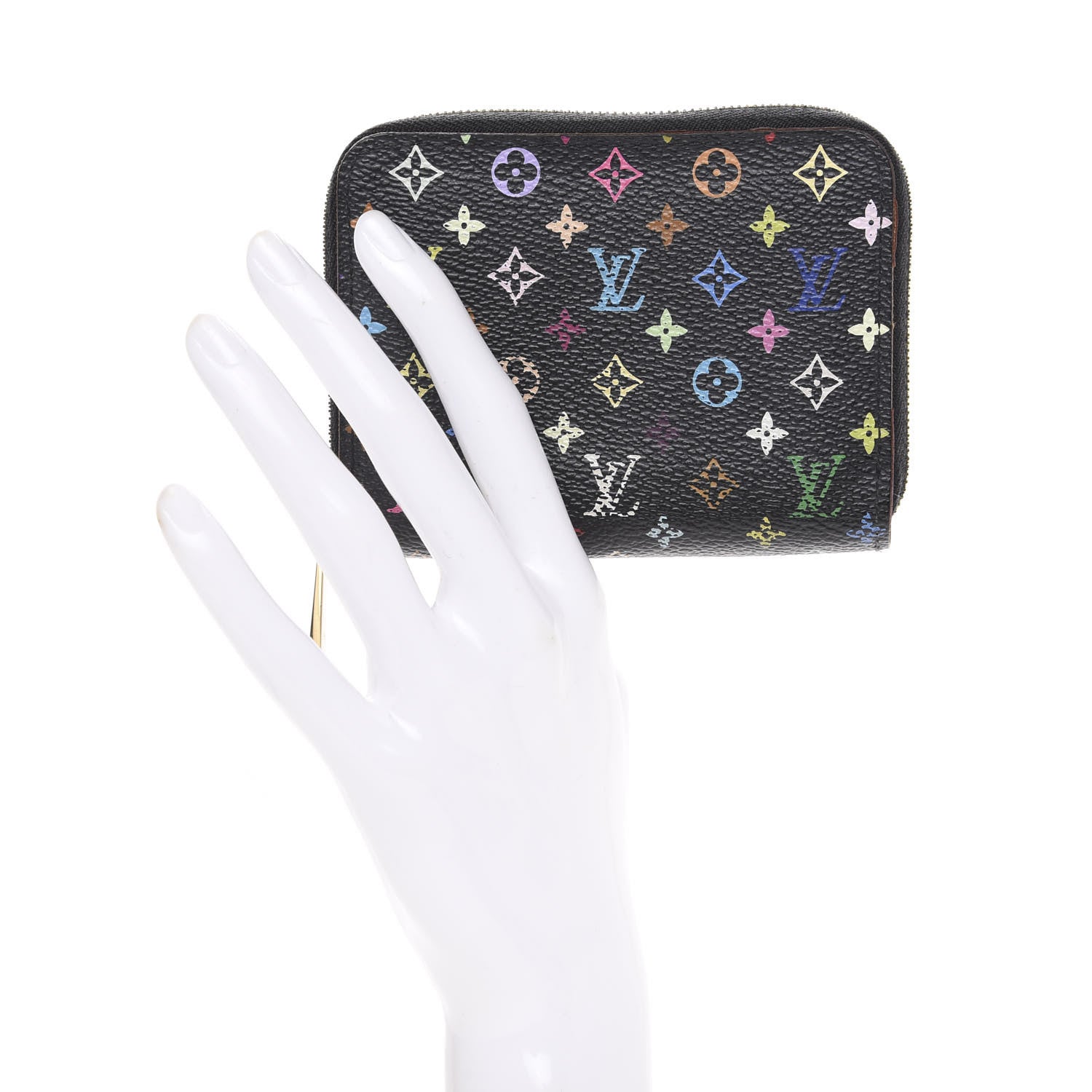 Louis Vuitton Monogram Multicolor Zippy Coin Purse Black Grenade 2 of 11
