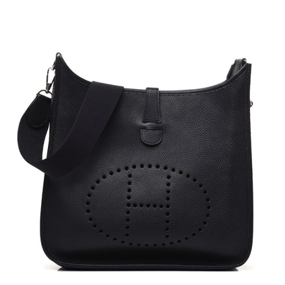 Hermes Taurillon Clemence Evelyne PM Black 1 of 16