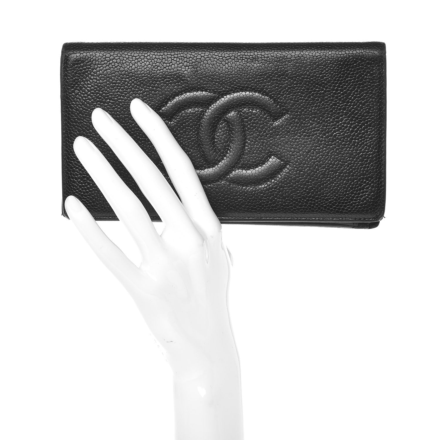 Chanel Caviar Timeless CC Yen Wallet Black 3 of 30