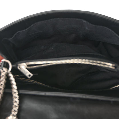 Saint Laurent Calfskin Y Quilted Monogram Medium Loulou Chain Satchel Black 5 of 10